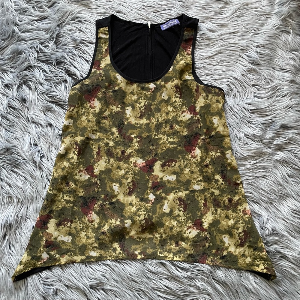 VIVIENNE TAM abstract layered sleeveless top